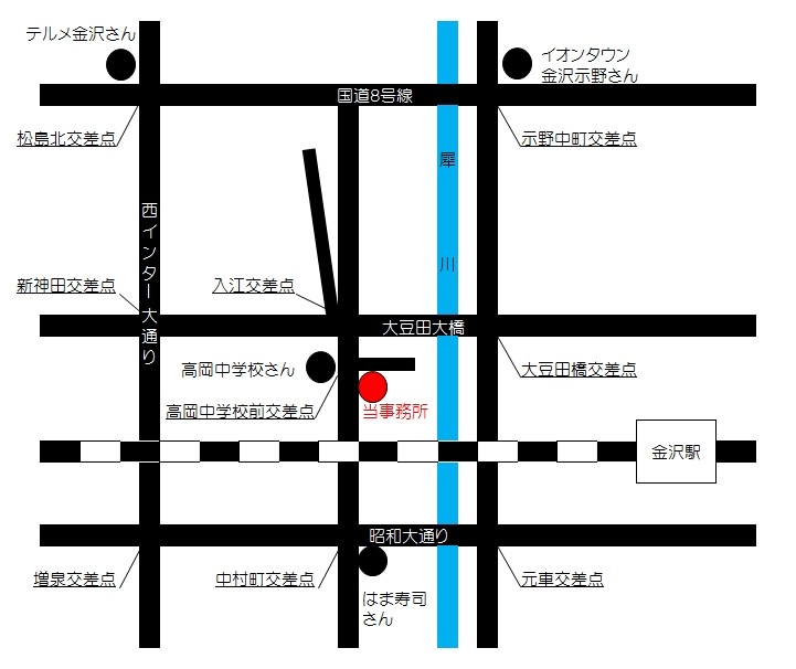 いちご社会保険労務士事務所へのアクセス