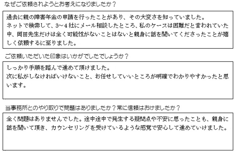 福井県・自閉症スペクトラム障害、注意欠如・多動性障害・障害厚生年金3級