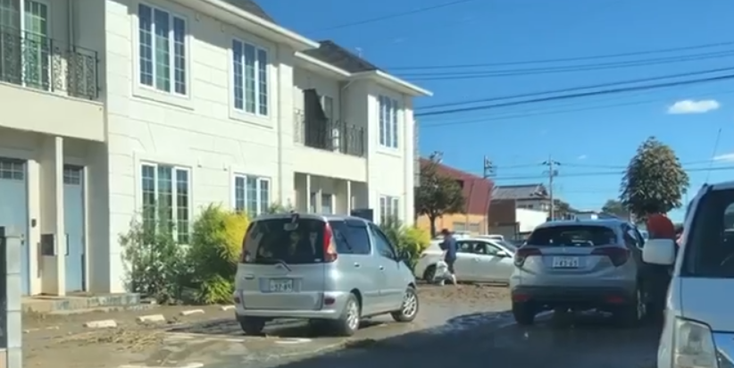 台風から一晩明けて水が引いたのですが