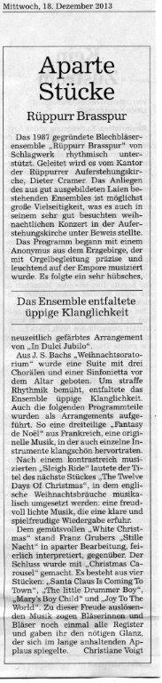 Auszug aus BNN vom 18.12.2013