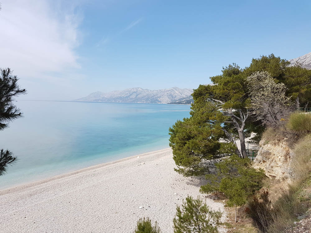 Baska Voda, lange Strände anm blauen Meer
