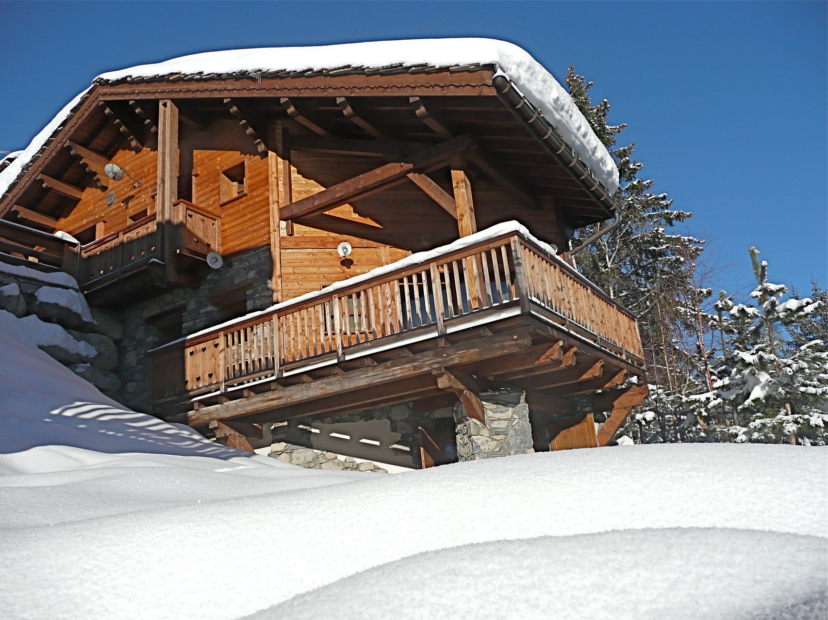 Chalet Moorea sous la neige