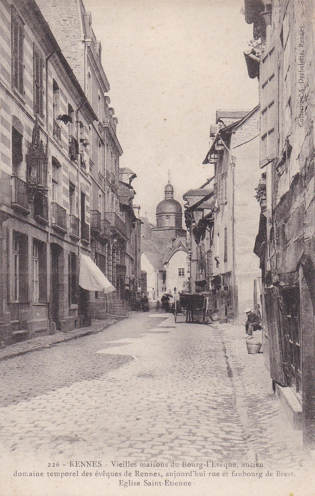 Rennes Bourg-l'Évêque et église Saint-Étienne - image numérique de Philippe MÉTAYER