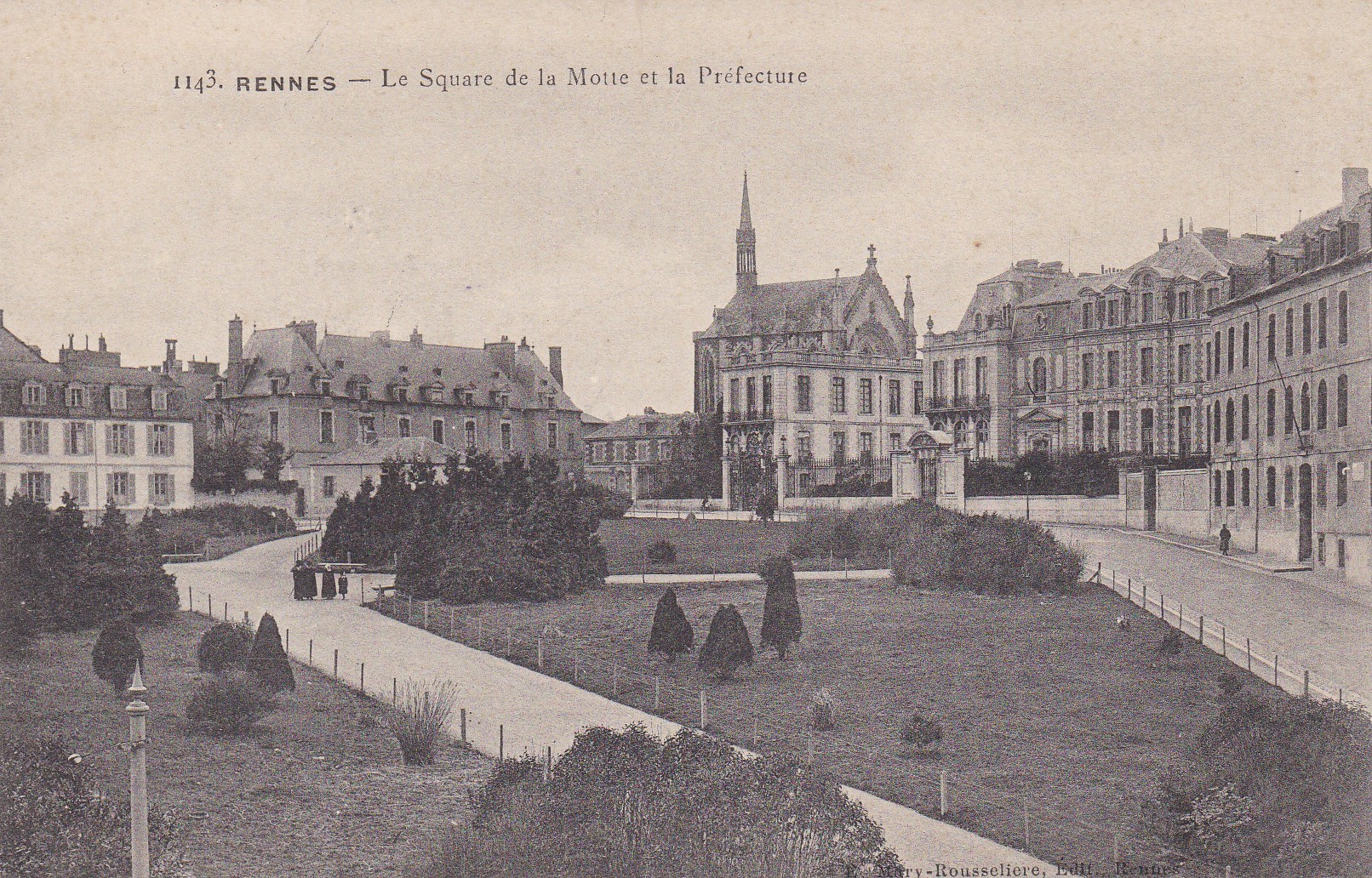 Rennes Square de la Motte et la Préfecture - image numérique de Philippe MÉTAYER