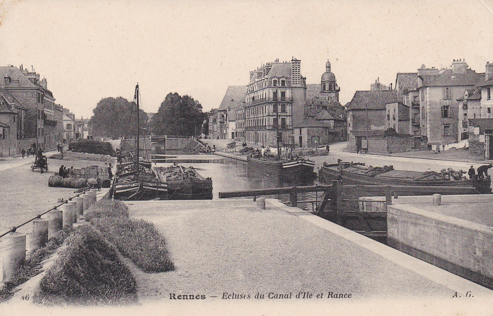 Rennes Écluse Canal d'Ille-et-Rance - image numérique de Philippe MÉTAYER