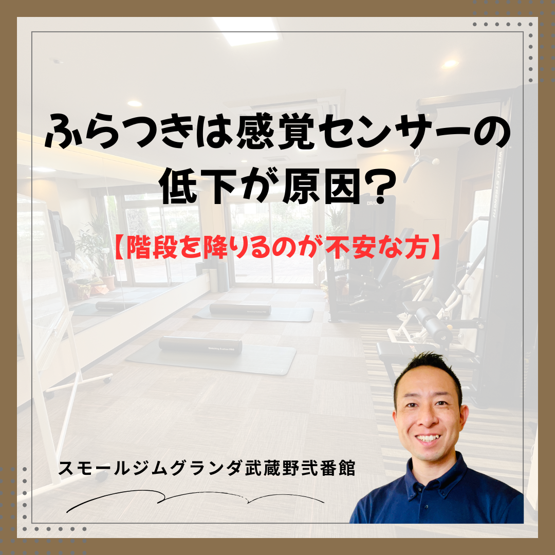 武蔵境で転倒予防｜ふらつきは感覚センサーの低下が原因？
