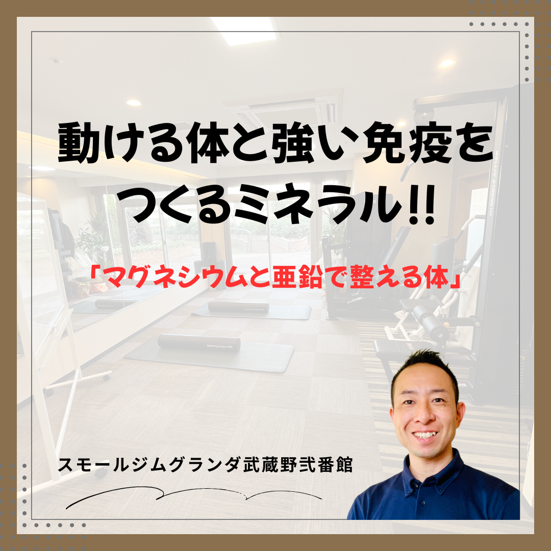 動ける体と強い免疫をつくるミネラル!