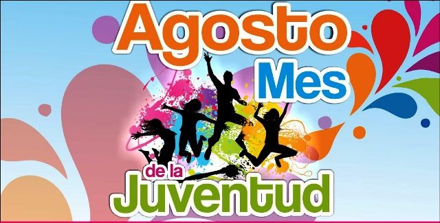 Cartel promocional del "Mes de la Juventud", encabezado. Manta, Ecuador.