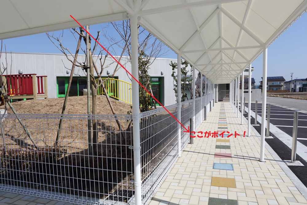 アーケードがあるので雨・雪の日はとても助かります。