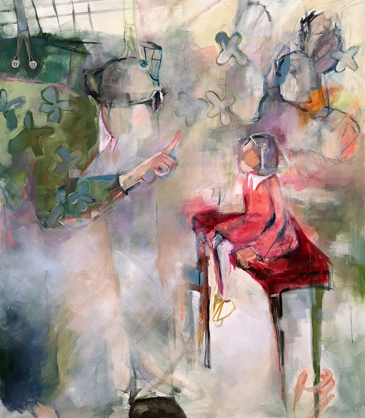 n° 2105  "achtes gebot"  - acryl auf Leinwand - 150x130 - 2021