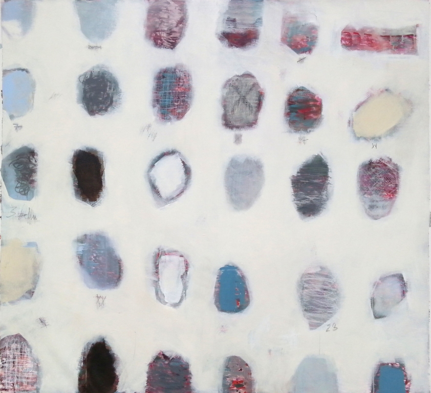 n° 1611 "fingerprints" - acryl/ ölkreide auf leinwand - 150x150 - 2016