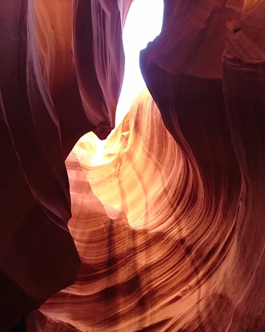 Breaking light in the Antilope Canyon in Arizona