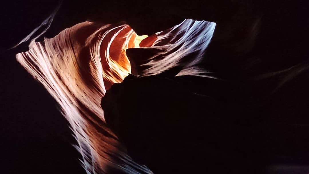 Light and shadow game in the Antilope Canyon in  Arizona