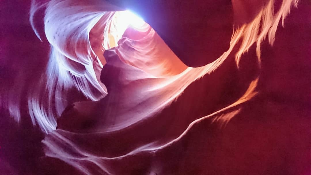 A heart likely hole in the Antilope Canyon in Arizona