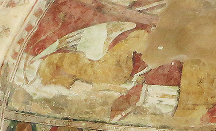 Favalello - Chapelle à fresques - Le lion de Marc