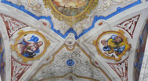  Chapelle Sainte Barbe - Marc et Jean - Ernest Gherardi (fils de Gherardo Gherardi ) né à Moita en 1857 - 1878 date portée sur l'intrados