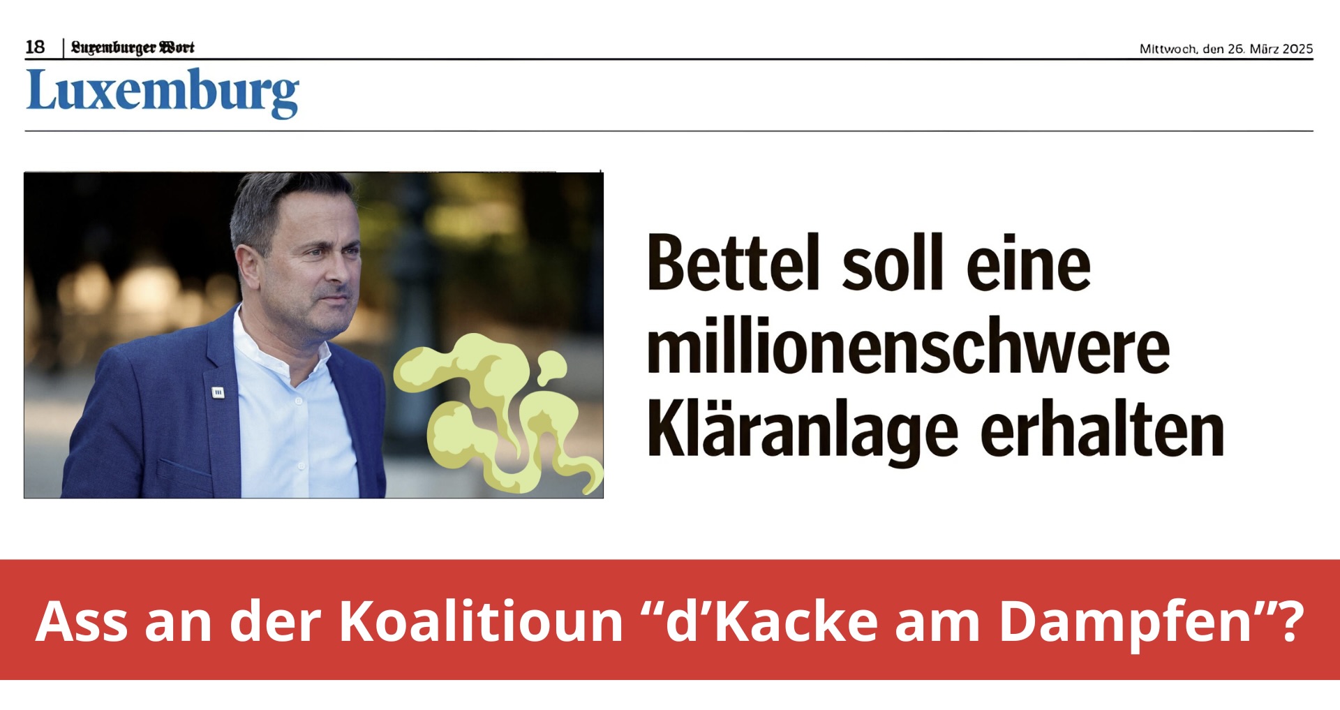 Bettel an déi millioneschwéier Kläranlag