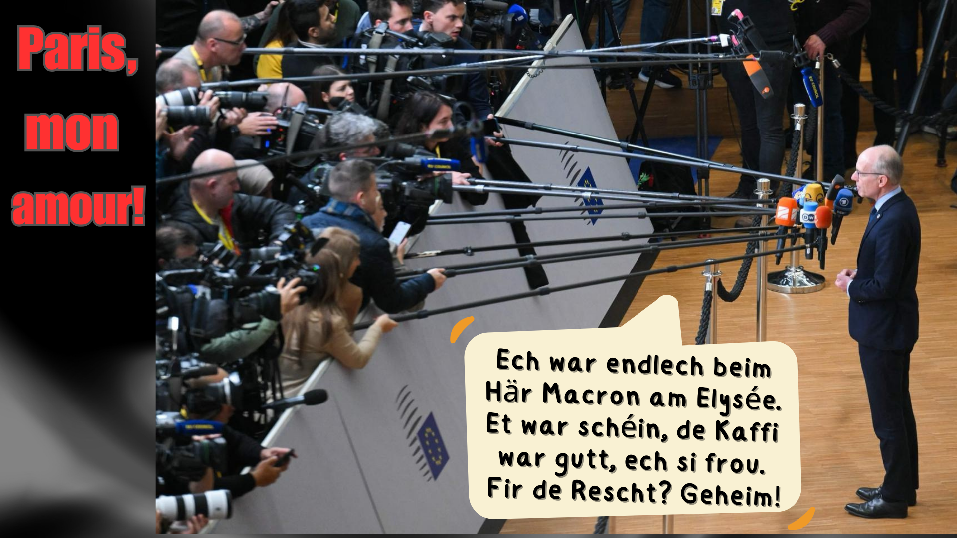 #Satir | Den neie Luc endlech am Elysée-Palais