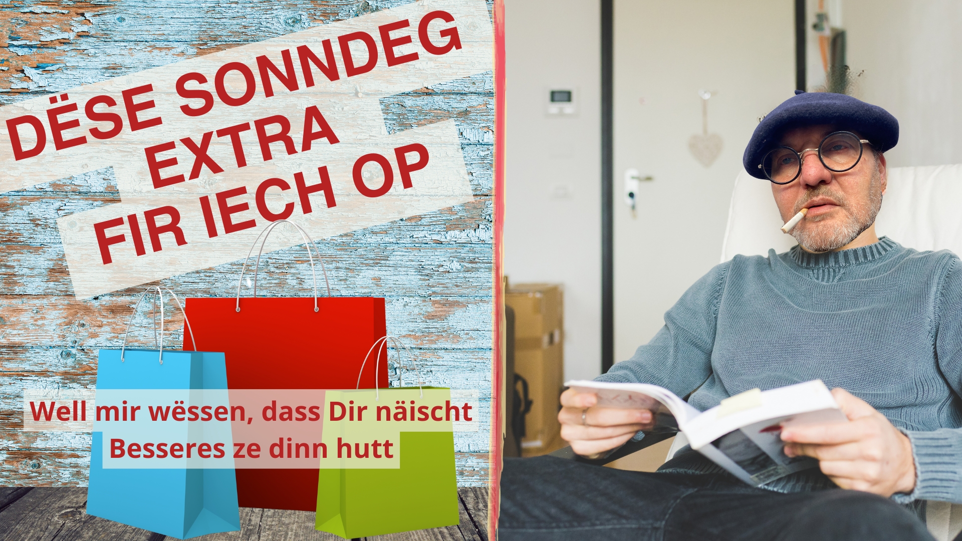 #Satir | "Haut um Sonndeg extra fir Iech op!"