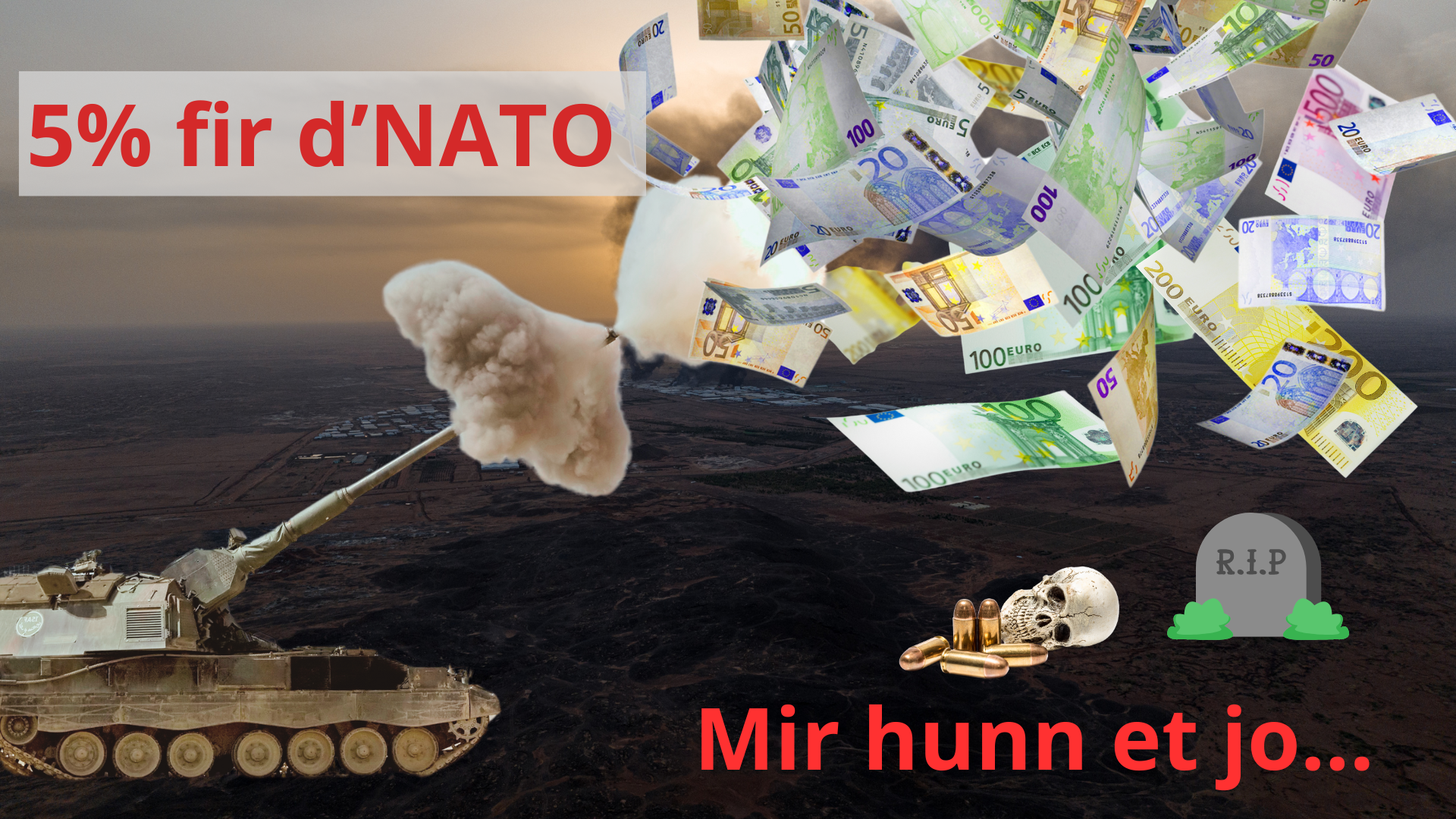 Klammen d'Ausgaben fir d'NATO ëm méi wéi dat 6-facht?