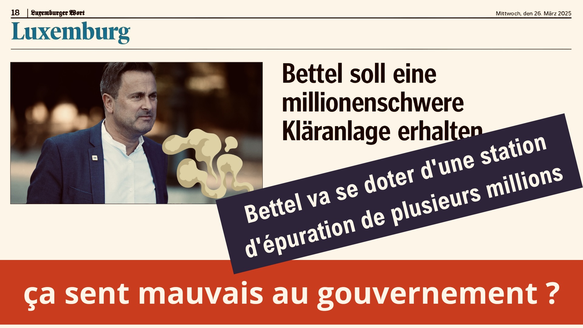 Bettel et sa station d'épuration