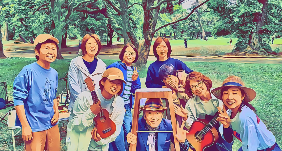 公園にて教室のピクニック懇親会 ♪
