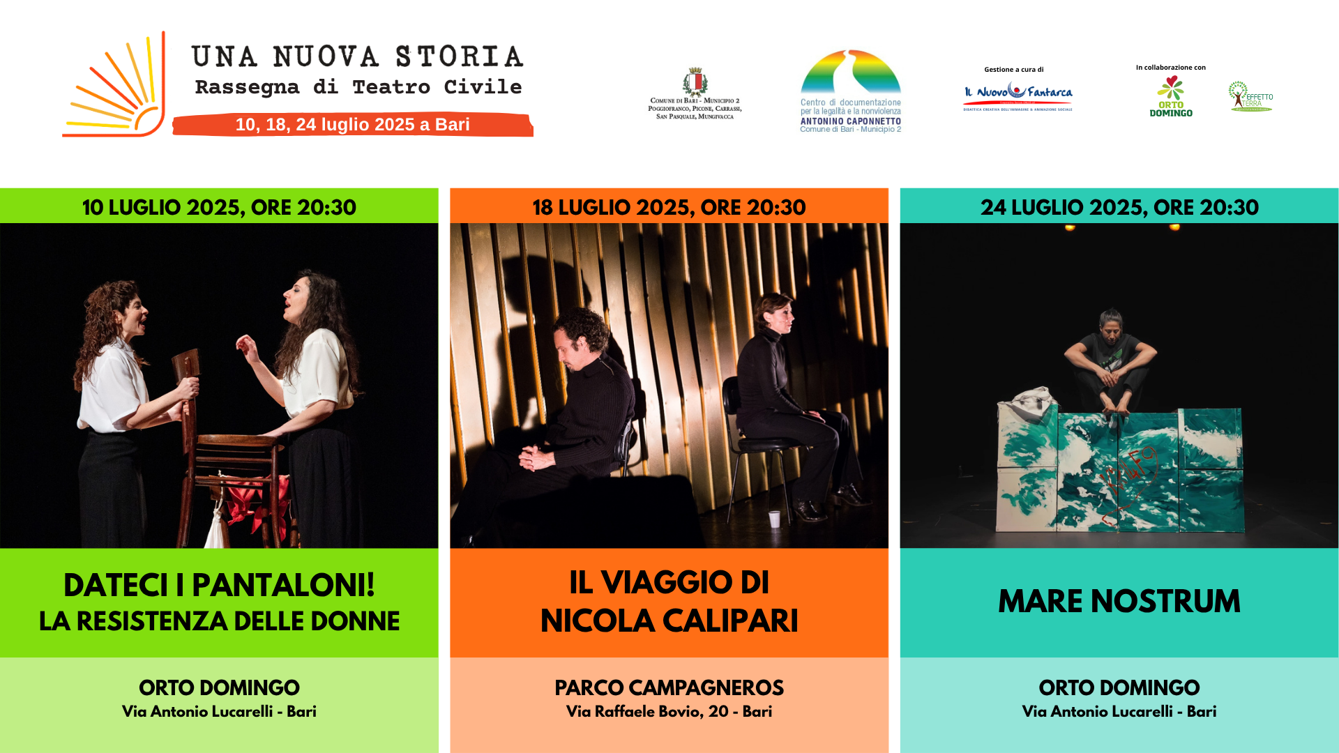 Torna la Rassegna di Teatro Civile a Bari