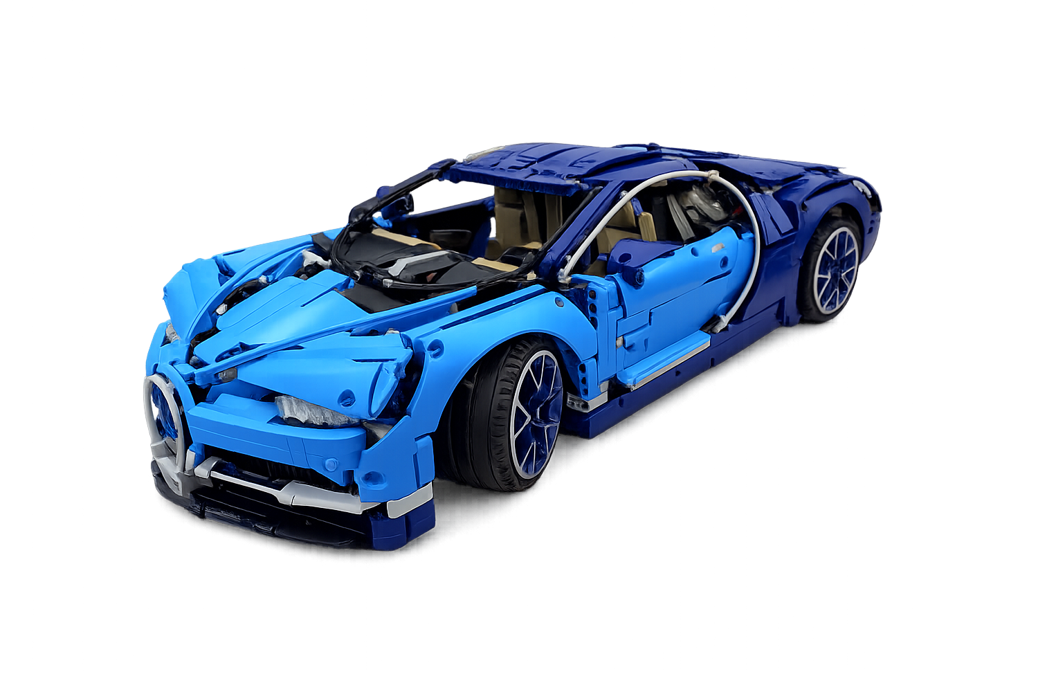 Klemmbaustein Modell im Stil des Bugatti Chiron (1:8)