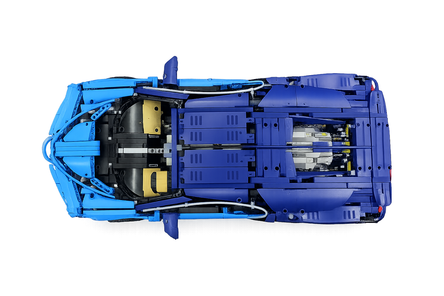 Klemmbaustein Modell im Stil des Bugatti Chiron (1:8)