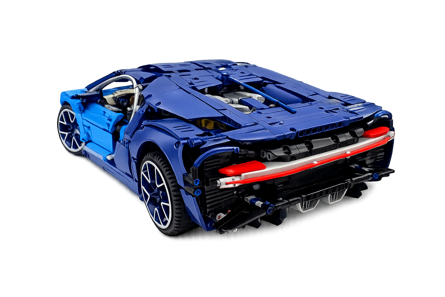 Klemmbaustein Modell im Stil des Bugatti Chiron (1:8)
