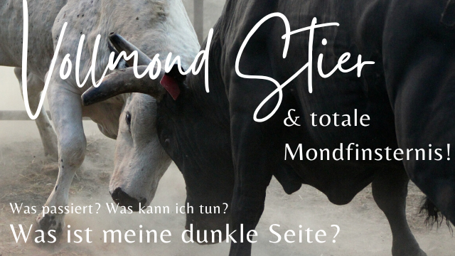 Di, 8.11., Totale Stier-Vollmond-Finsternis: Was ist meine dunkle Seite? Karma lösen!?