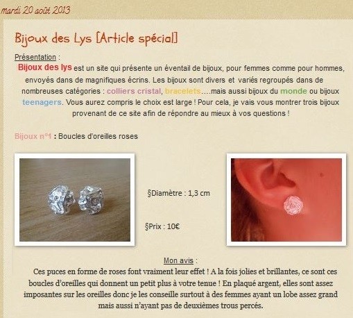 Bijoux Teenagers ou bijoux du monde tenue parfaite Bijoux des Lys