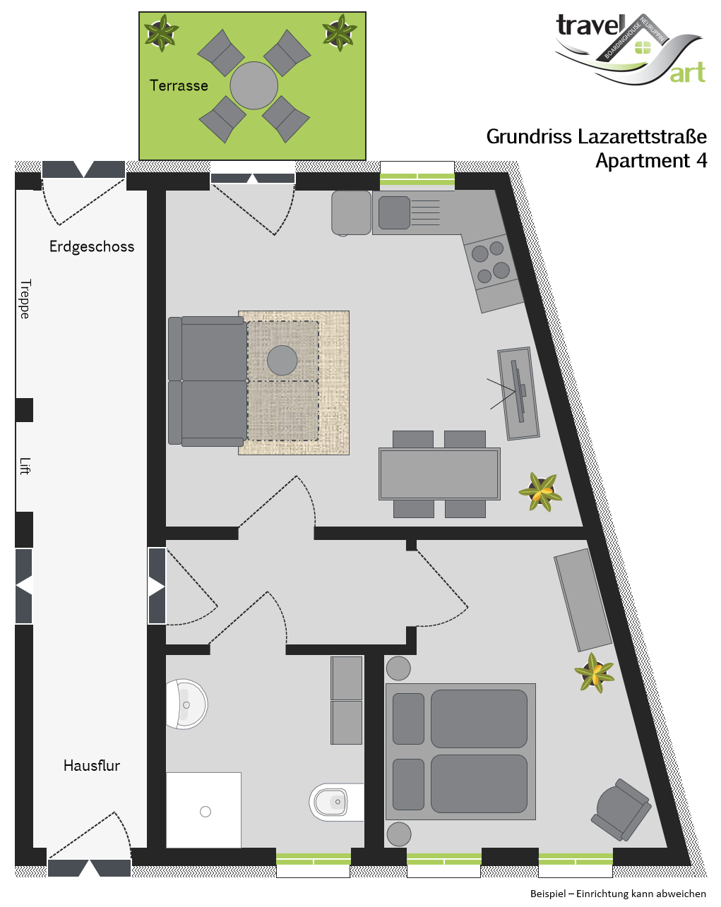 Grundriss Apartment 4