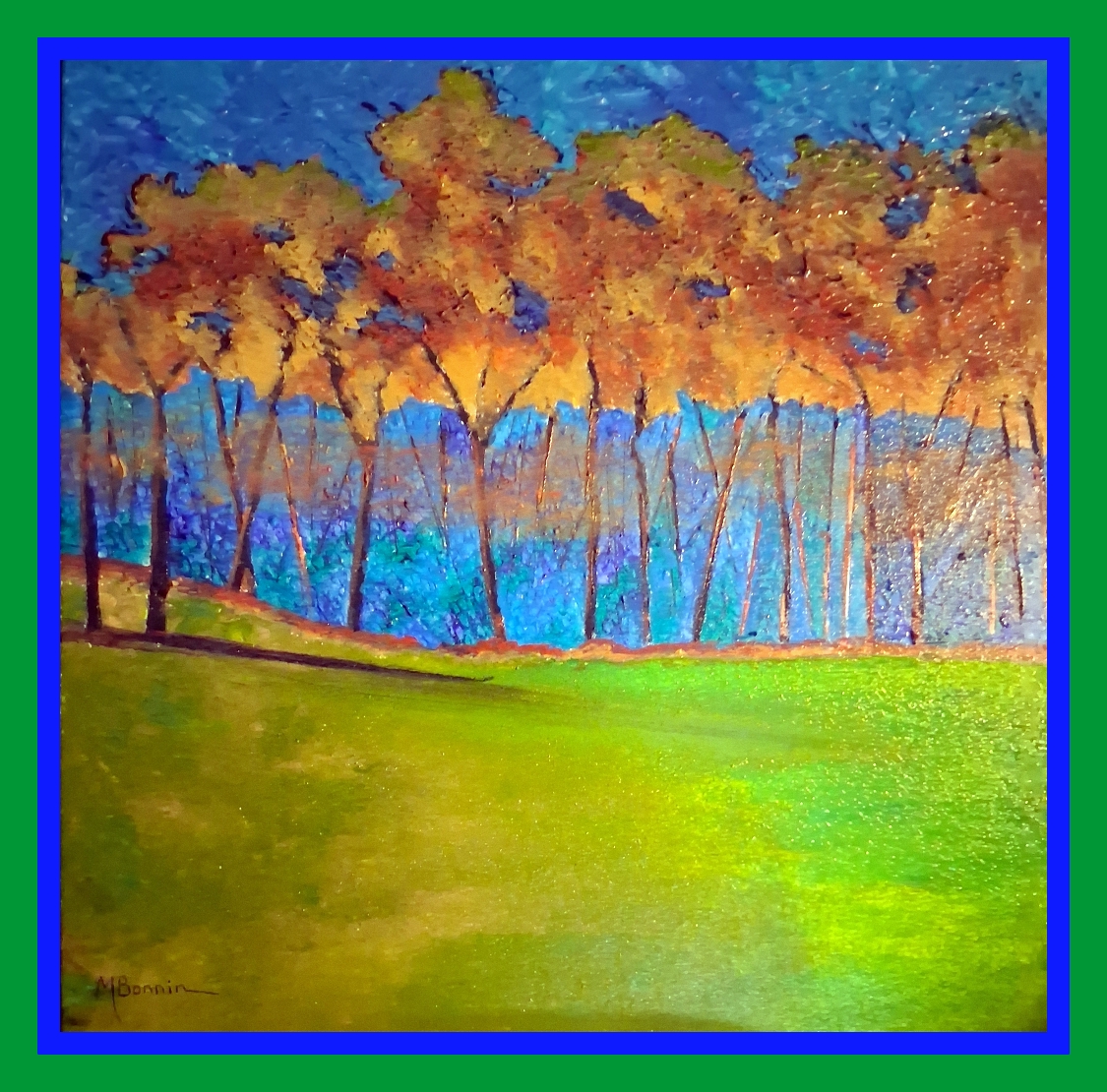 Matin d'automne - Acrylique sur toile - 50 x 50cm - Prix : 150 euros