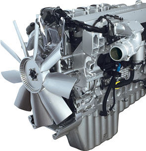 MBE 4000: volume 12.8 liters, power 350-450 hp