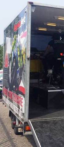 Leistungsprüfstand mit Motorrad im Powercommandermodus