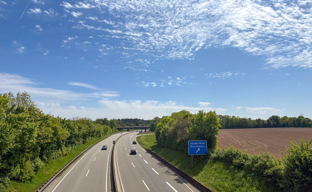 Richtung Kandel über die A65