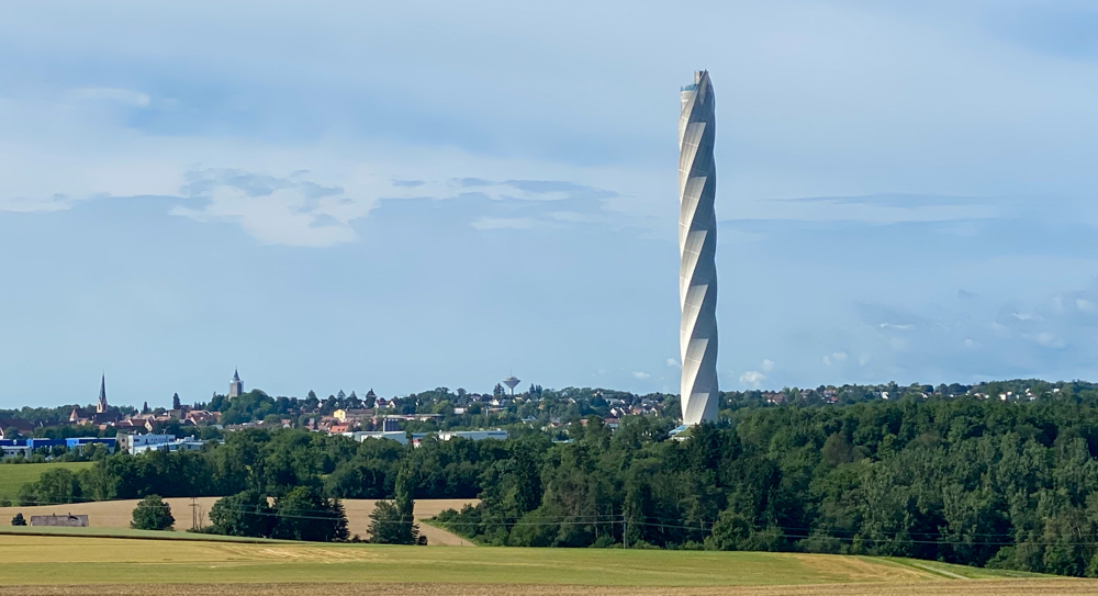 Zwischenstopp mit Blick auf Rottweil.