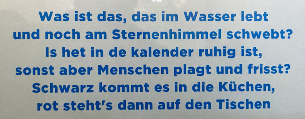 Rätselspass auf dem Klo.