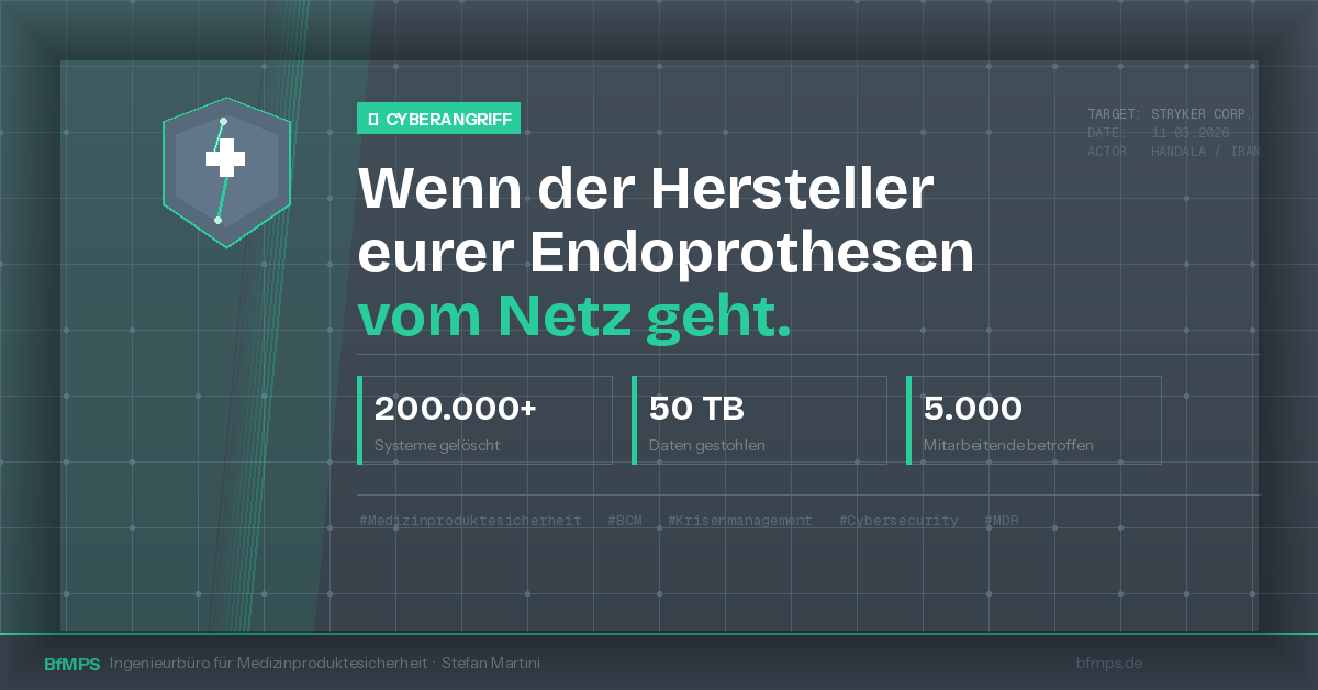 Wenn der Hersteller eurer Endoprothesen vom Netz geht – Was der Stryker-Cyberangriff für Kliniken bedeutet