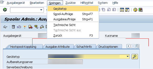 Drucker einrichten in der Transaktion SPAD + richtiger Drucker zuweisen