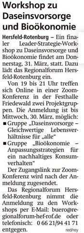 Hersfelder Zeitung, 30. März 2022