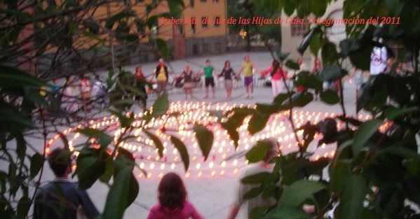 Laberinto de luz de las Hijas de Gaia. Villafranca de Bierzo. Peregrinación de 2011