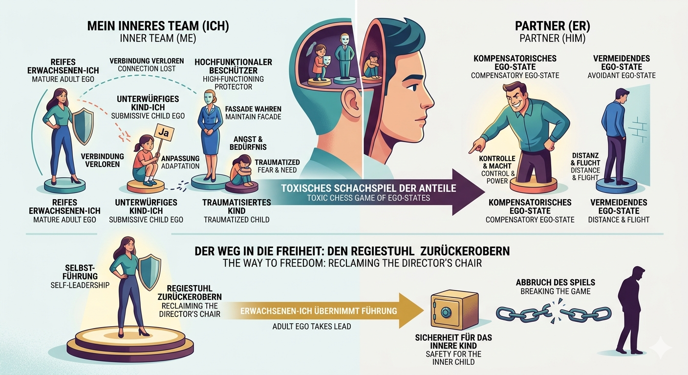 Das Schachspiel der Ego-State Anteile: Warum wir in toxischen Dynamiken oft die Kontrolle verlieren