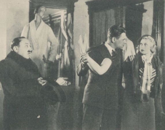 Filip Ende Eugeniusz Bodo Ina Benita w scenie z filmu Jego ekscelencja subiekt ( 1933 )