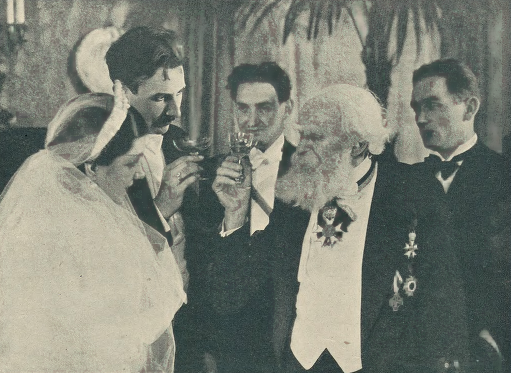 Halina Cieszkowska,Zbigniew Ziembiński,Ludwik Solski,Stefan Michalak,Leopold Skiwerczyński w sztuce U mety (T.Narodowy Warszawa 1932)