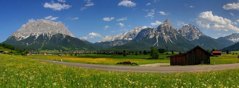 Leermoos (A), Zugspitzpanorama