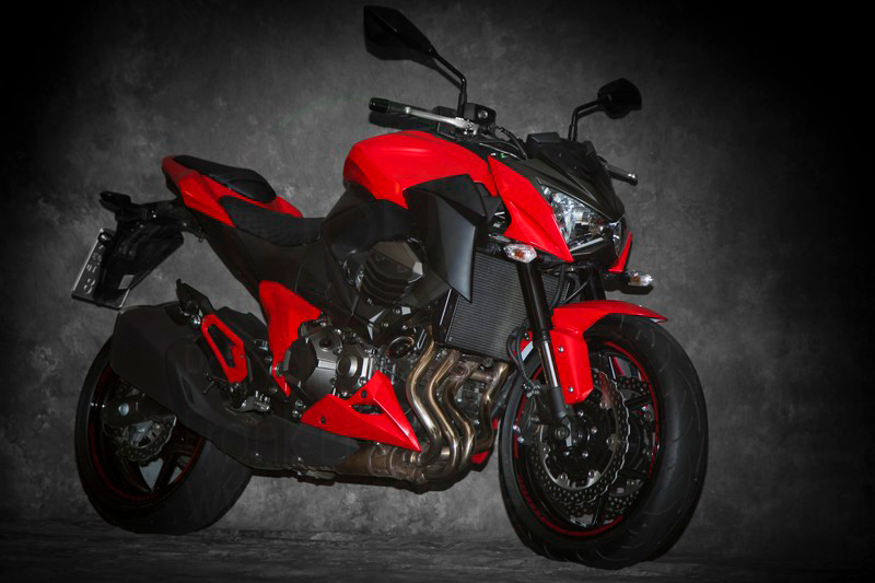 Kawasaki Z800 rot matt foliert, Kawasaki Z800 red