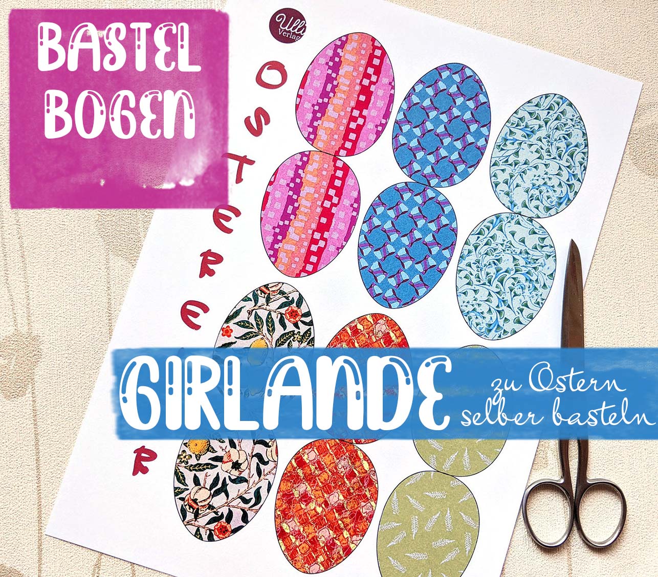 Eine bunte Ostergirlande