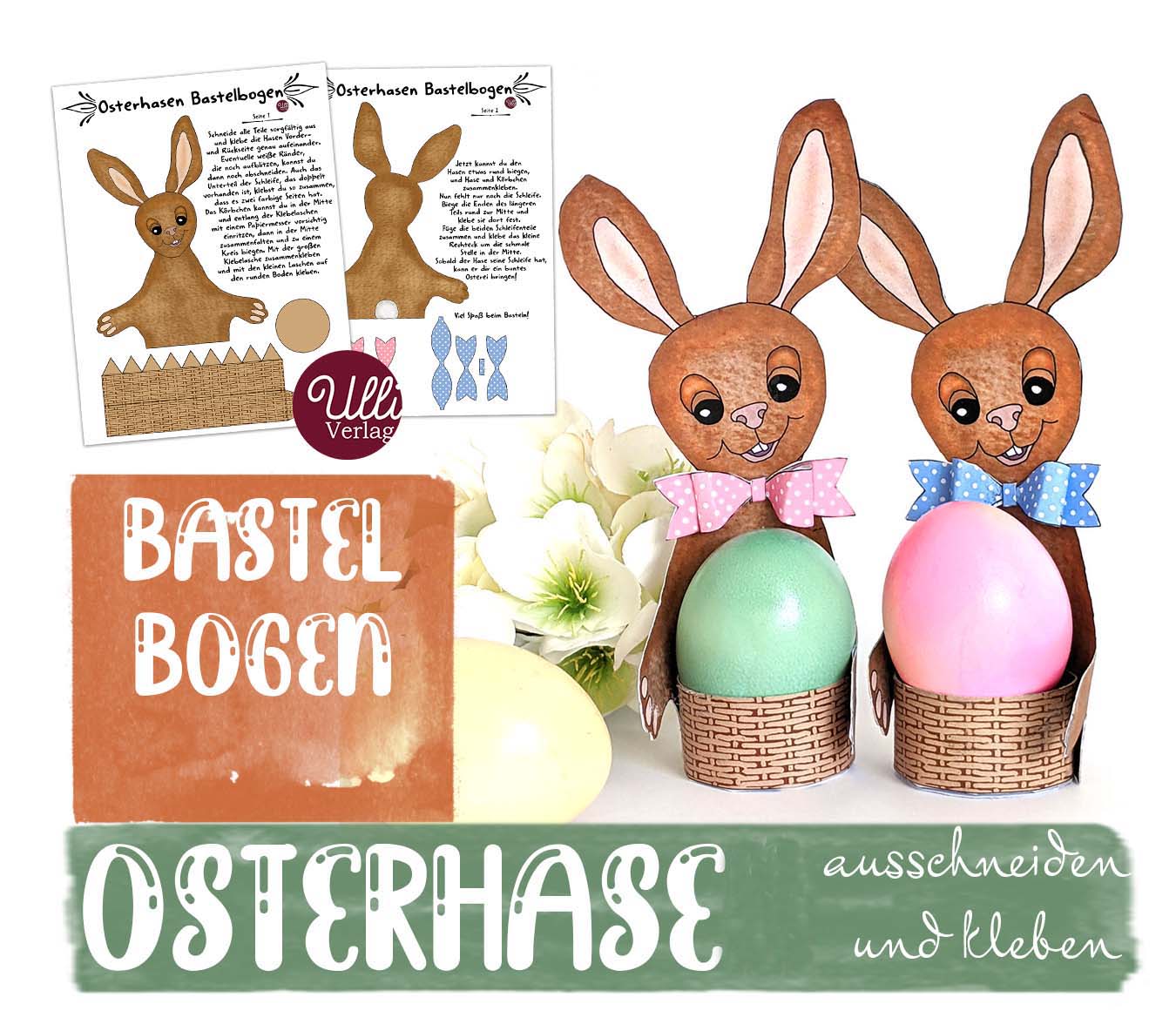 Osterhasen Bastelbogen